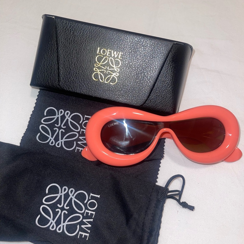 Loewe Inflated Cat eye Women's Bold Coral Sunglasses.